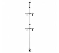 Folpus Soporte para Bicicletas Rack Telescópico Poste de Suelo a Techo Estación de Aparcamiento con Montaje sin Herramientas y Protección de Paredes y Pisos, 4M, 2 Ganchos Aluminio