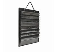 Folpus Soporte para Cinturones de Artes Marciales Colgador Mural para Taekwondo y con Bolsillos y Base de Fieltro y Muestra Progresos del Alumnado Adecuado, Black