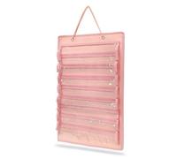 Folpus Soporte para Cinturones de Artes Marciales Colgador Mural para Taekwondo y con Bolsillos y Base de Fieltro y Muestra Progresos del Alumnado Adecuado, Pink