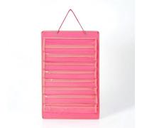 Folpus Soporte para Cinturones de Artes Marciales Colgador Mural para Taekwondo y con Bolsillos y Base de Fieltro y Muestra Progresos del Alumnado Adecuado, Dark Pink