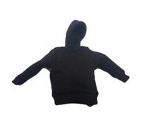 Folpus Sudadera Miniatura Accesorios Ropa Figura Hecha de Tela Flexible Adecuada para Personalizadores Exhibición Colección Figuras Masculinas, Negro