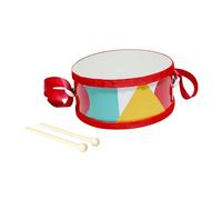 Folpus Tambor de mano de juguete Montessori, tambor de doble cara, bombo para regalos, suministros de estudio para el hogar, Rojo