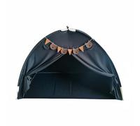 Folpus Tienda de Juego Infantil Casa de Juguetes Castillo Carpa Privada Cortinas Suaves Tela de Melocotón Apta para Lectura Relajación Juego de Roles Junto a, Negro, Negro