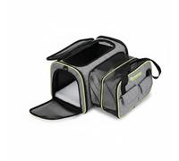 Folpus Transportín Expandible Mochila para Mascotas Pequeño Bolsa Viaje con Extensión Posterior Gran Ventilación Entradas de Malla Correas Acolchadas Tela, Túnel Único