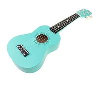 Folpus Ukelele de Madera de 21 Pulgadas, Guitarra, Instrumento Musical de Juguete para Niños Y Niñas Que Aprender Música, Turquesa
