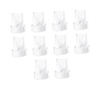 Folpus Válvulas de factura de de 12 piezas, accesorios, fáciles de limpieza, piezas de pecho, reemplazo transparente de silicona para la bomba eléctrica