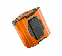 Folpus Ventilador de Cintura Portátil Ventilador de Cinturón Ventilador Personal Ventilador USB con Flujo Ajustable y Autonomía Prolongada en Plástico para, Naranja, 99.2 97.2 73.5mm