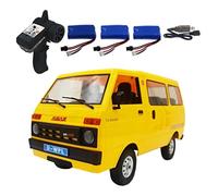 Folpus WPL Minivan Coche Teledirigido 1 10 2WD RC Crawler con Motor 260 Kit Plástico Resistente Carga USB Autonomía 25 Minutos Adecua, 3 Pilas