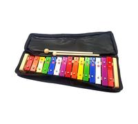 Folpus Xilófono Glockenspiel de 15 Tonos con 2 mazos, fácil de sostener, Suave para niños, Colorido Regalo de, Juguete Musical Educativo