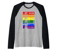 Folsom Street Fair Festival Puente Golden Gate de San Francisco Camiseta Manga Raglan