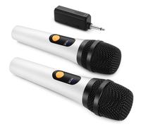FOLTUSYMY Micrófono inalámbrico, FOLTUSMY Micrófono dinámico Dual Digital con Receptor Recargable, Alcance de 60M, micrófono para Cantar, Karaoke, reuniones, Iglesia, Boda