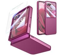 Foluu - Carcasa para Motorola Razr 60 Ultra 2025 (incluye protector de pantalla integrado), color rosa