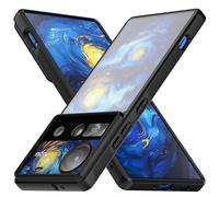 Foluu - Carcasa para ZTE Nubia Z70 Ultra, trasera translúcida mate de policarbonato rígido y parachoques de TPU flexible a prueba de golpes para ZTE Nubia Z70 Ultra 2024 (Negro)