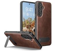 Foluu Funda de piel sintética para Samsung Galaxy A57 5G, soporte invisible giratorio de 360° integrado, piel sintética + carcasa rígida de policarbonato, funda protectora delgada para Galaxy A57 5G