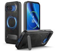 Foluu Funda magnética de cuero para Google Pixel 10a, soporte invisible integrado [compatible con Magsafe] piel sintética + carcasa rígida de policarbonato delgado funda protectora para Pixel 10a 2026