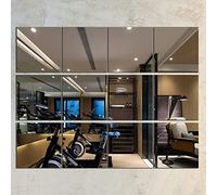 FOLUVUR 12 Espejos de Gimnasio para Pared de Gimnasio en casa de 12 x 12 Pulgadas, Juego de Espejos Cuadrados sin Marco, centros de Mesa de Boda, Paneles de Espejo, Bandeja de Velas