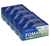Foma Fomapan Action 400 ISO - Película fotográfica (5 Unidades, Formato Mediano, 120), Color Negro y Blanco