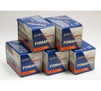 Foma Pan 200 ASA - Película blanca y negra de 35 mm, 36 exposiciones, paquete de 5