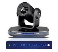 FoMaKo 60FPS 4K NDI PTZ Camera, 20X Optical Zoom, 4KP60 AI Auto-Tracking, 1/1.8 UHD CMOS 8.42MP USB3.0 3G-SDI HDMI, for Church Worship Education Conference Events, (NDI License Included) (K820N Black)
