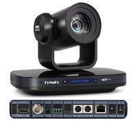 FoMaKo Cámara PTZ NDI 12G-SDI 4K 60FPS NDI, zoom óptico 20X, seguimiento automático 4KP60 AI Gen 3, 1/1.8 UHD CMOS 8.42MP HDMI USB3.0 12G-SDI para eventos de conferencias educativas de culto a la