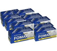Fomapan FO11131-10 - Juego de 10 películas fotográficas (Formato Medio, Formato 120, 100 ASA, Negativo en Blanco), Color Negro y Blanco