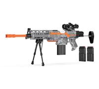 FoMass Pistola de Juguete eléctrica Sniper, 3 Modos, Pistola de Espuma de Juguete automática con Alcance, 2 revistas, 100 Dardos, Rifle de Francotirador eléctrico de Juguete para niños Grey