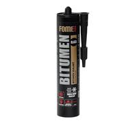 Fome Flex Adhesivo para betún, 1 x 310 ml resistente a la intemperie, sellador de betún y pegamento frío para reparaciones y sellado de canalones, revestimientos de techos, tejas, ladrillos - negro