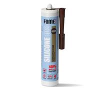 Fome Flex Sellador de silicona marrón (310 ml), grado profesional, impermeable y resistente al moho, para baño, cocina, ventanas, duchas y más, de larga duración, resistente a los rayos UV