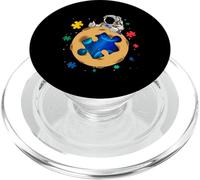 Fomentar la Conciencia del Autismo Astronauta Espacial Puzzle Planet PopSockets PopGrip para MagSafe