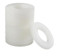 FOMGIIN Arandelas de Plástico M20 x 35 mm, 10 Pieza Arandelas de Plástico Nailon, Goma Nylon Plastico Blanco Arandela, Arandelas Espaciadoras para Bricolaje con Diámetro Exterior Grande