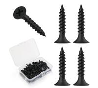 FOMGIIN Tornillos Negros para Paneles de Yeso M3.5 x 20 mm, 50 Piezas Pladur Autorroscantes Cabeza Avellanada Phillips Autorroscante, Tornillos Instalación de Paneles de Yeso en Madera