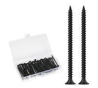 FOMGIIN Tornillos Negros para Paneles de Yeso M3.5 x 60 mm, 50 Piezas Pladur Autorroscantes Cabeza Avellanada Phillips Autorroscante, Tornillos Instalación de Paneles de Yeso en Madera
