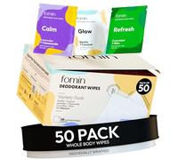 FOMIN Desodorantes de viaje, paquete de 50 unidades, con pH equilibrado, hipoalergénico, minidesodorante para mujeres y hombres, sin plástico, empaquetadas individualmente