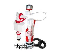 fominaya 0139751111 Descargador, doble pulsador + grifo vertical extensible Fenyx, Negro, Estandar