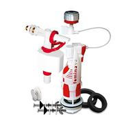 fominaya 0139751211 Descargador, doble pulsador + grifo lateral Fenyx, Negro, Estandar