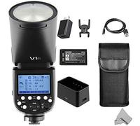 FOMITO Godox V1-F para Fujifilm 2.4G TTL Li-Ion Flash Head Flashlite de Cabeza Redonda, 76Ws GN92 1/8000 HSS, 1.5 seg. Tiempo de Reciclaje, 2600mAh batería Lithimu