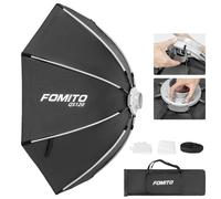 FOMITO Softbox octogonal de 120 cm, caja de luz Bowens de liberación rápida con rejilla de panal, difusores de luz, bolsa para Godox SL-60W SL60IID SL150R SL300R (47.2 pulgadas/120 cm)