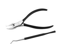 FOMIYES 1 Juego 2 Piezas Kits De Manicura y Pedicura Tijeras Para Cutículas De Uñas Pinza Para Cutículas Removedor De Cutícula Cortadora De Cutículas Corta Cutículas Acero Inoxidable Pies