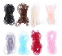 FOMIYES 1 Juego/8 Piezas de 8 mm de Tubo de Malla elástica de Nailon Trenzado de Hilo Creativo de Red para Hacer Joyas de Bricolaje Suministros para niñas Bowknot (1 Tira/2 Unidades, Color al Azar)