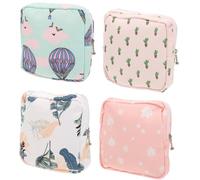 FOMIYES 1 Juego Bolsa De Menstruación Portátil Mini Bolsa De Lavado Almohadillas Bolsas Neceser Colgante Muletón Plegable Totalizador Papelera Compartimiento Pañal Tela Colorful 4 Piezas