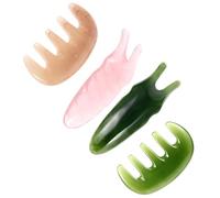 FOMIYES 1 Juego De Herramienta De Masaje De Raspado Gua Sha Masajeador De Nariz En Forma De Y Manual De Mano Tablero De Guasha Peine De Masaje De Jade Terapias Para La Cabeza Peine