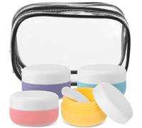 FOMIYES 1 juego de tarros de crema para rellenar, recipientes de tamaño de viaje rellenables, tarros portátiles vacíos para el cuidado de la piel, contenedor compacto de loción de 30 ml con bolsa y