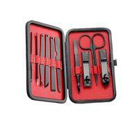 FOMIYES 1 Juego Herramientas de Manicura de Inoxidable Kit de Cortaúñas Color Negro para Cuidado Personal