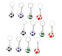 FOMIYES 1 Juego Llaveros De Fútbol Decoración Colgante De De Fútbol Para Claves Y Bolsos De Para Eventos Deportivos Y Cumpleaños Colores Rojo Verde 12 Piezas