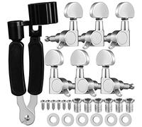 FOMIYES 1 Juego Perilla De Guitarra Clavija De Cabeza De Guitarra Afinador De Guitarra Electrica Sintonizadores De Bloqueo Afinadores De Guitarra Bajo Clavos De Reemplazo Aleación De Zinc