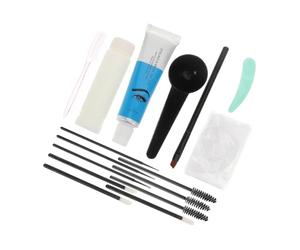 FOMIYES 1 Juego set de crema para cejas rizado de cabello rizado pequeña pinza para el cabello cinturón de lona champú kit de tinte para cejas kit de jabon para cejas el plastico Brown