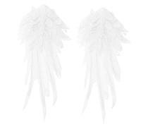 FOMIYES 1 Par De Pinzas Para El Pelo Blancas Adorno De Metal Algodón Y Lino Decoración De Alas De Ángel Tocado Para Mujer
