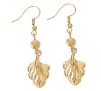 FOMIYES 1 Par pendientes de hoja oro colgado declaración delicado pendientes de mujer joyas de hojas para mujer joyería de moda joyería del oído pendiente de hoja cobre Dorado