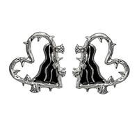 FOMIYES 1 Par Pendientes de rosas huecos Pendientes lindos pendientes de rosa para mujer pendientes llamativos aretes colgantes de flores Pendientes masculinos aleación