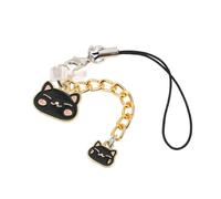 FOMIYES 1 Pieza Colgante de tapón antipolvo agujero llave tapón de teléfono de dibujos animados tapon de telefono protector de orificio de batería ordenador personal Negro